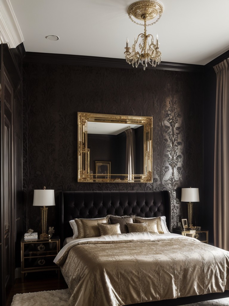 Opulent Gothic Bedroom Decor: Stunning Statement Walls!