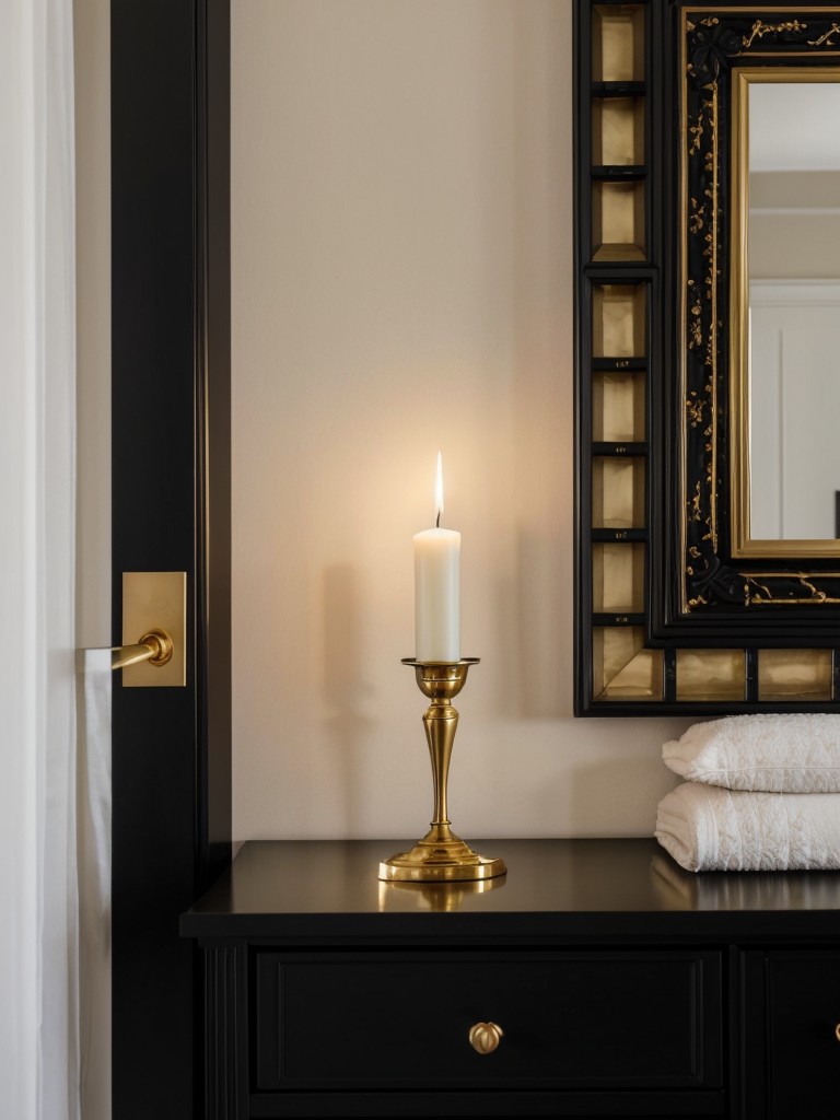 Chic Apartment: Transform your space with black and gold accents