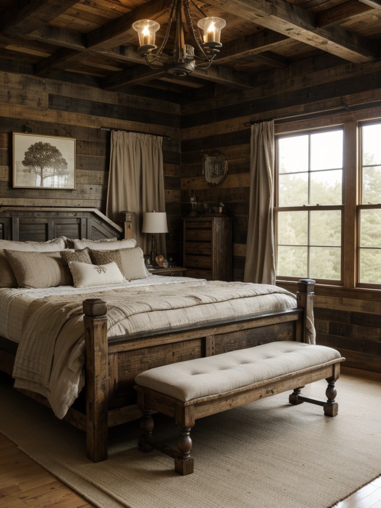 Rustic Revival: Transform Your Bedroom with Reclaimed Wood and Vintage Charm.