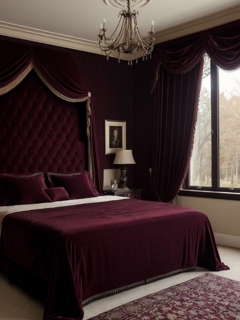 Gothic Apartment Dreams: Elegant Velvet Touch For Luxurious Bedroom Vibes