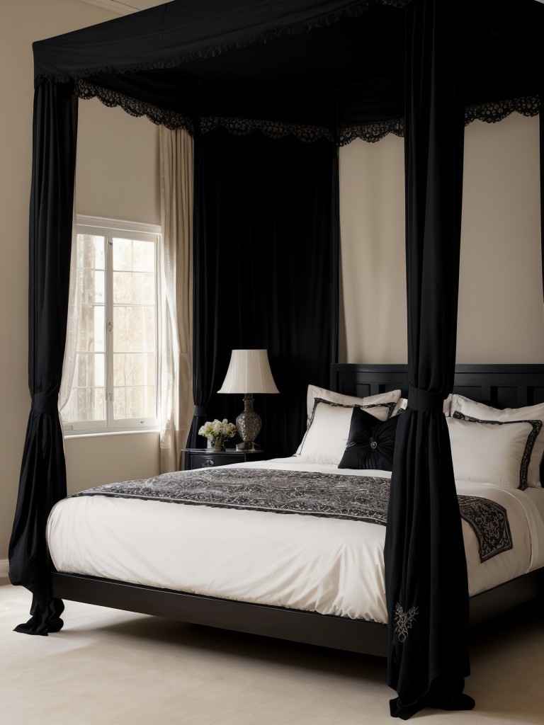 Dark and Dreamy: Elevate Your Apartment with a Gothic Canopy Bed