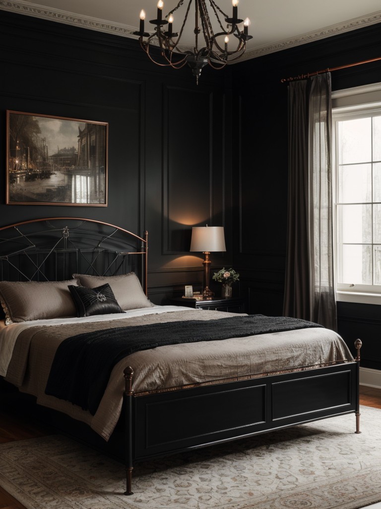 Darkly Chic: Transform Your Bedroom with Metal Decor