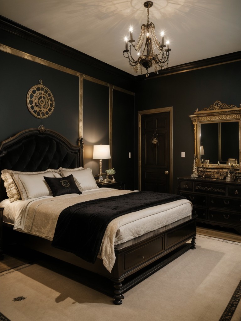 Chic Gothic Apartment: Discover Dark Dreaminess in Bedroom Design