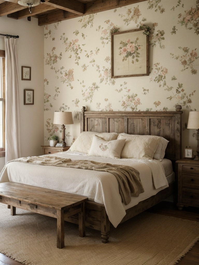 Charming Farmhouse Bedroom Decor: Vintage-inspired Rustic Touches!