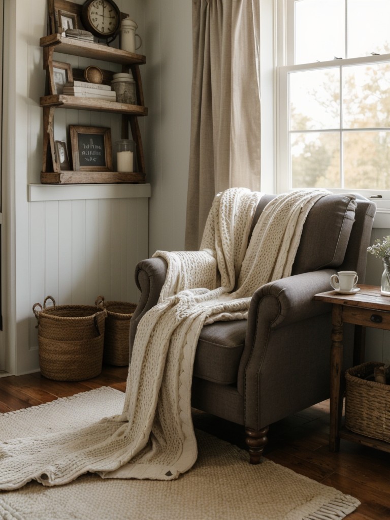 Farmhouse Charm: Create a Cozy Bedroom Nook in Your Apartment!