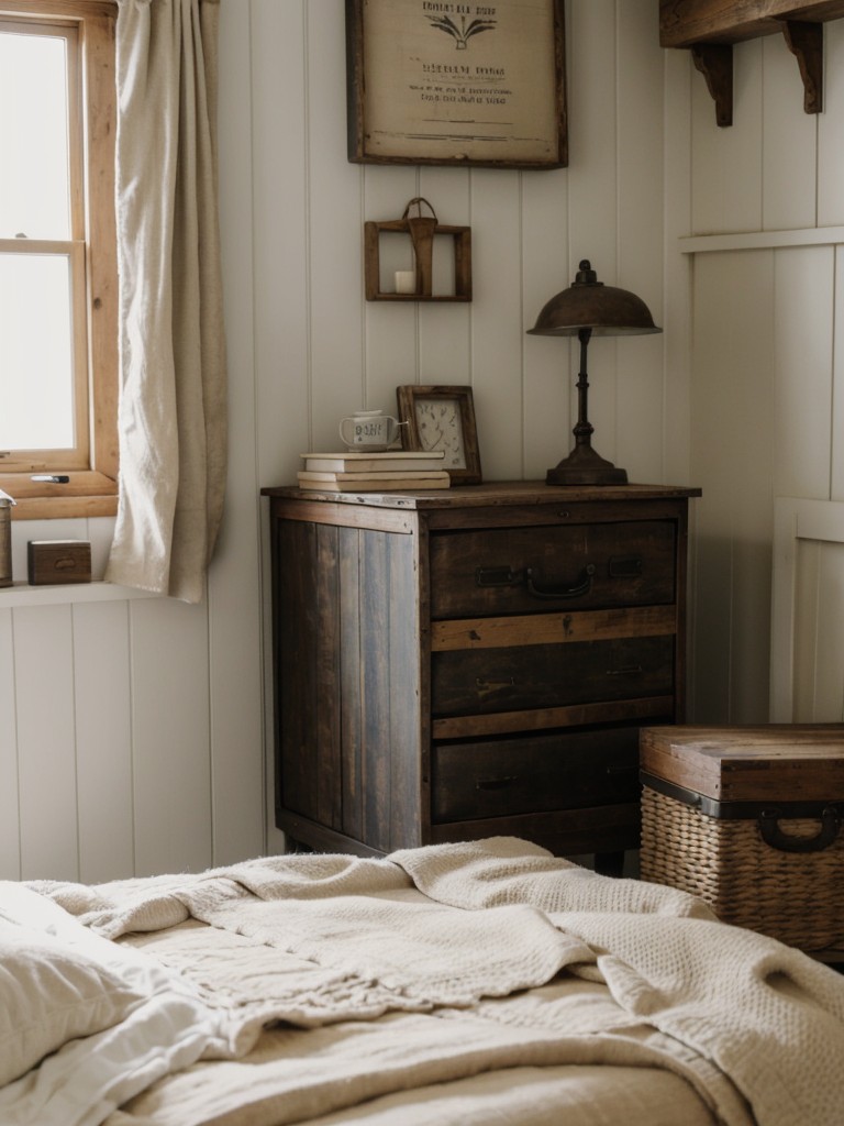 Rustic Bedroom Decor: Repurposed Crate Bedside Table for Cozy Farmhouse Vibes