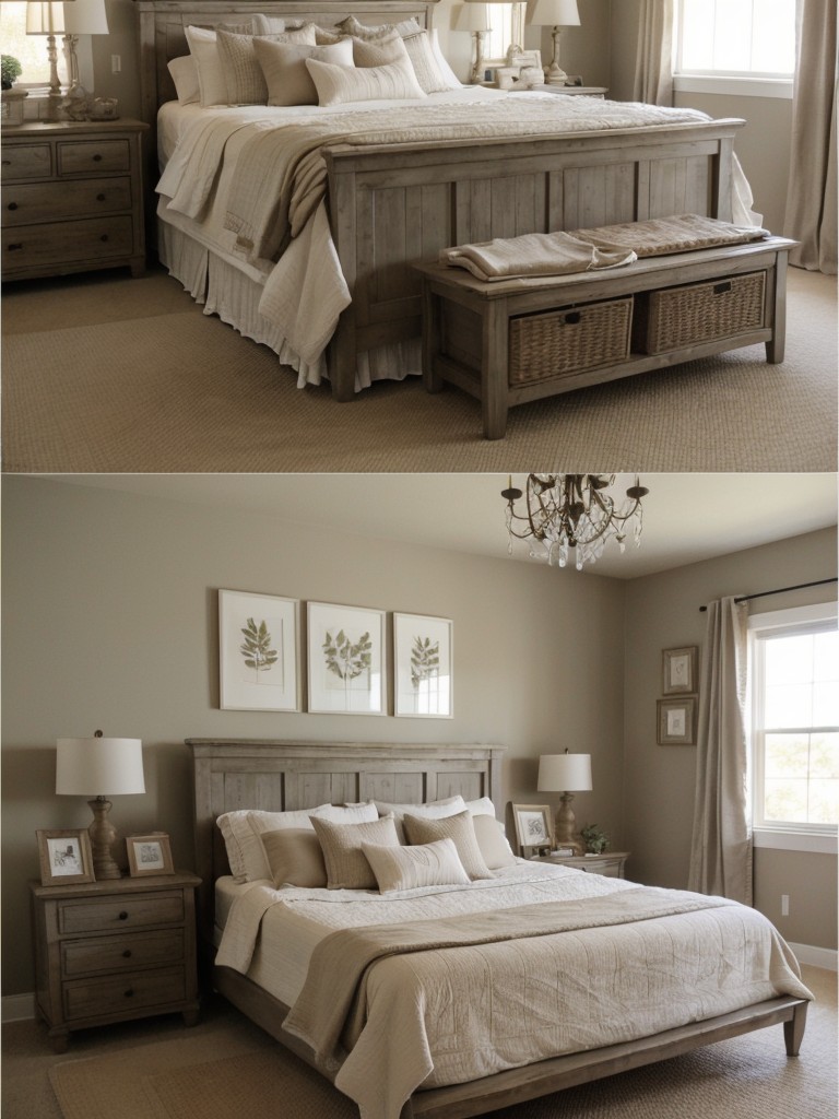 Farmhouse Chic: Create a Cozy Country Bedroom with Neutral Tones.