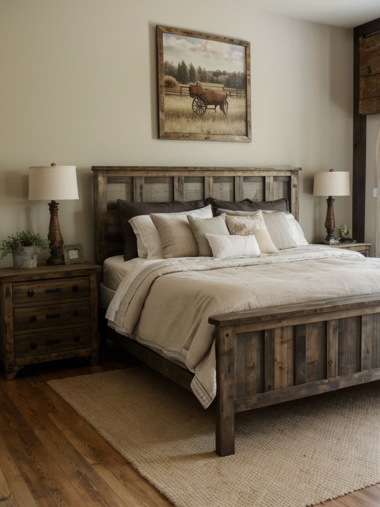 Charming Apartment Makeover: Rustic-Inspired Bedroom Decor!