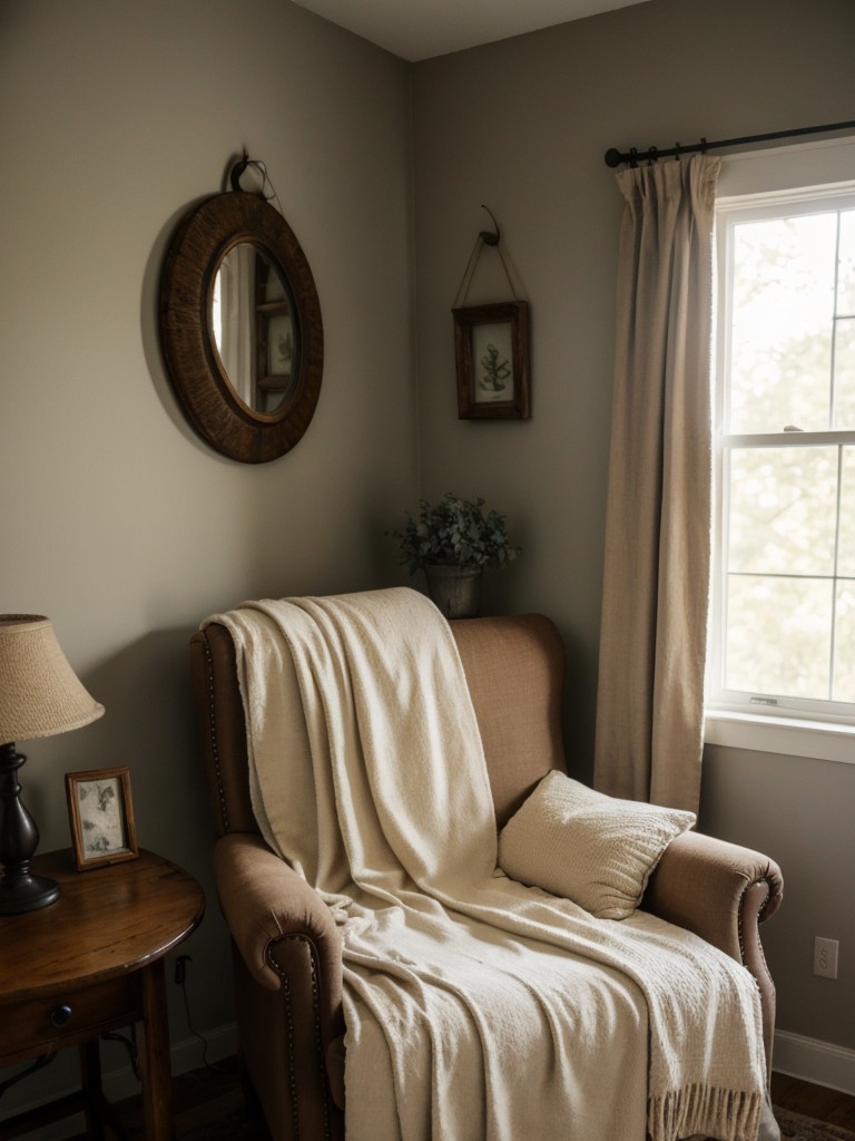 Cozy Vintage Reading Nook: Create Rustic Charm in Your Bedroom!