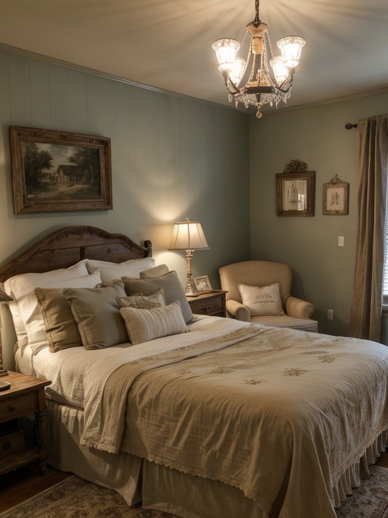 Rustic meets vintage: Cozy up your apartment bedroom with charming country decor!