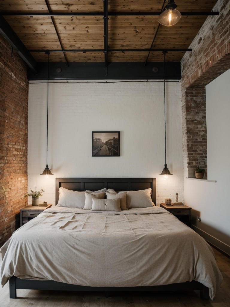 Urban Loft Vibes: Cozy Apartment Bedroom Inspiration.