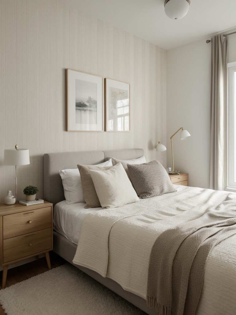 Stunning Scandinavian Bedroom Tips - Try Textured Wallpaper & Soft Neutrals!