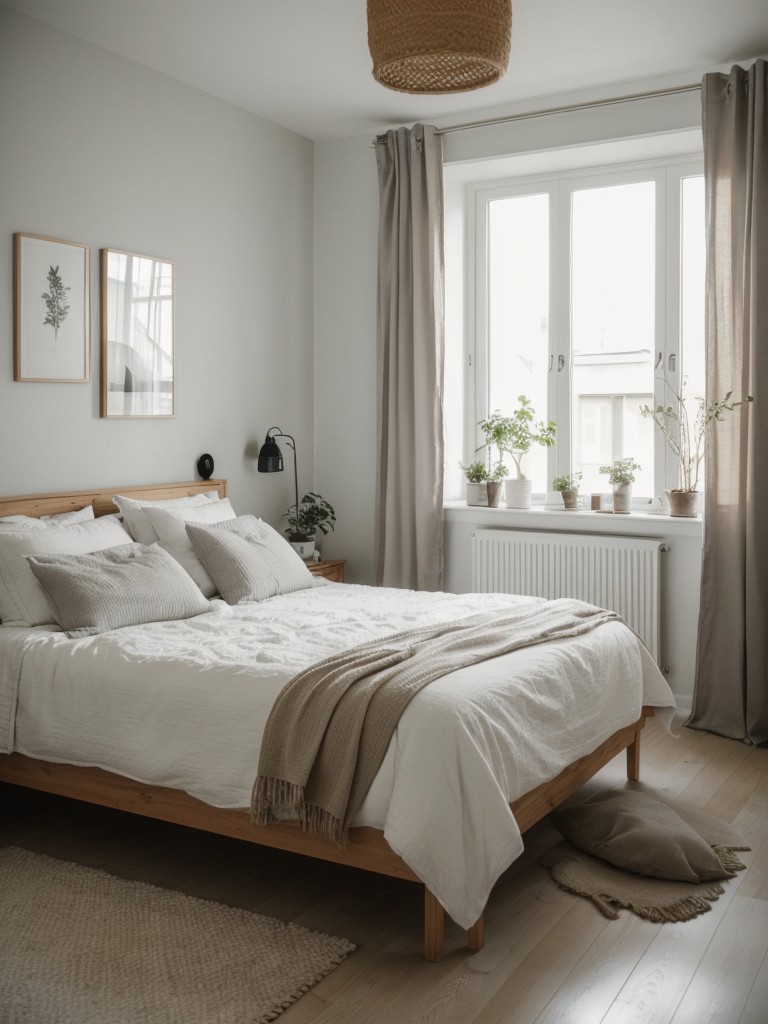 Stylish Scandinavian Apartment: Personalize Your Bedroom with Meaningful Decor!