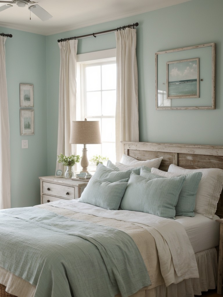 Cozy Coastal Bedroom: Rustic Apartment Decor Ideas.