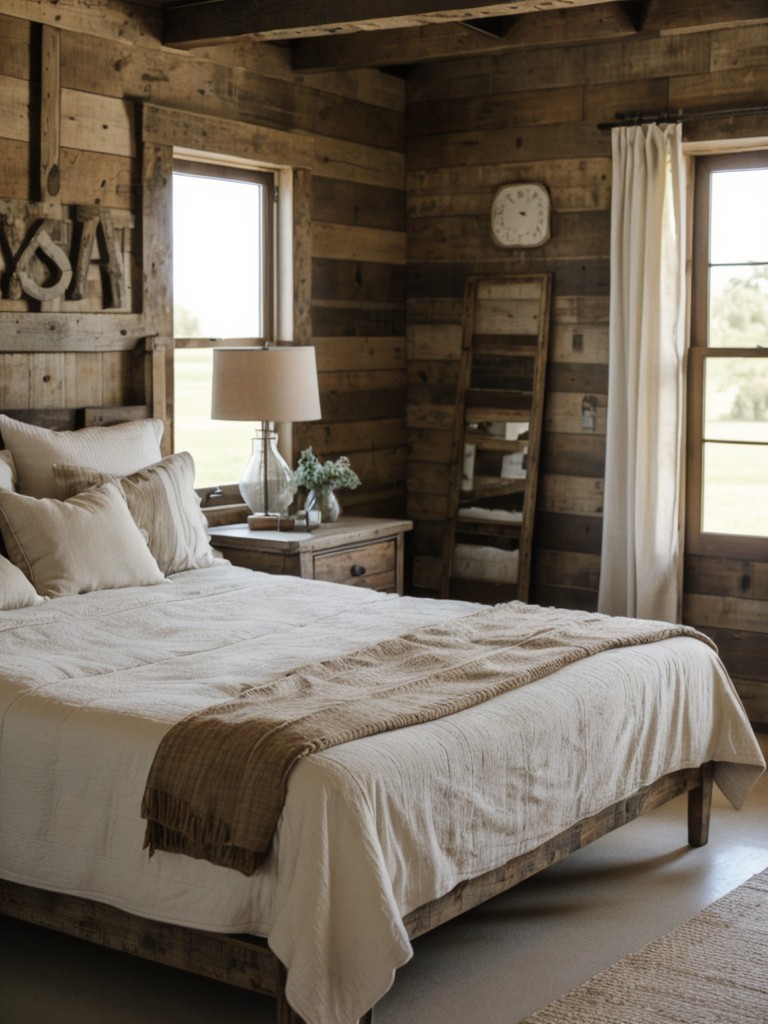 Rustic Charm: Transform Your Bedroom with a Distressed Barn Door!