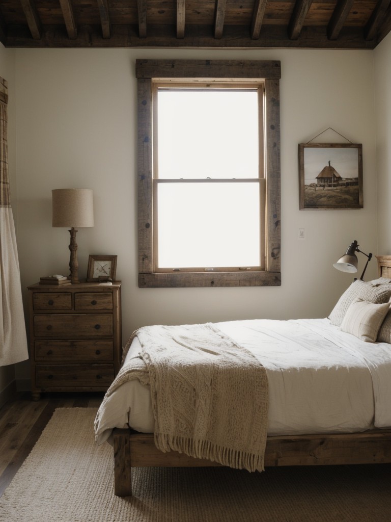 Cozy Rustic Vibes: Bedroom Decor Inspiration using Natural Materials.