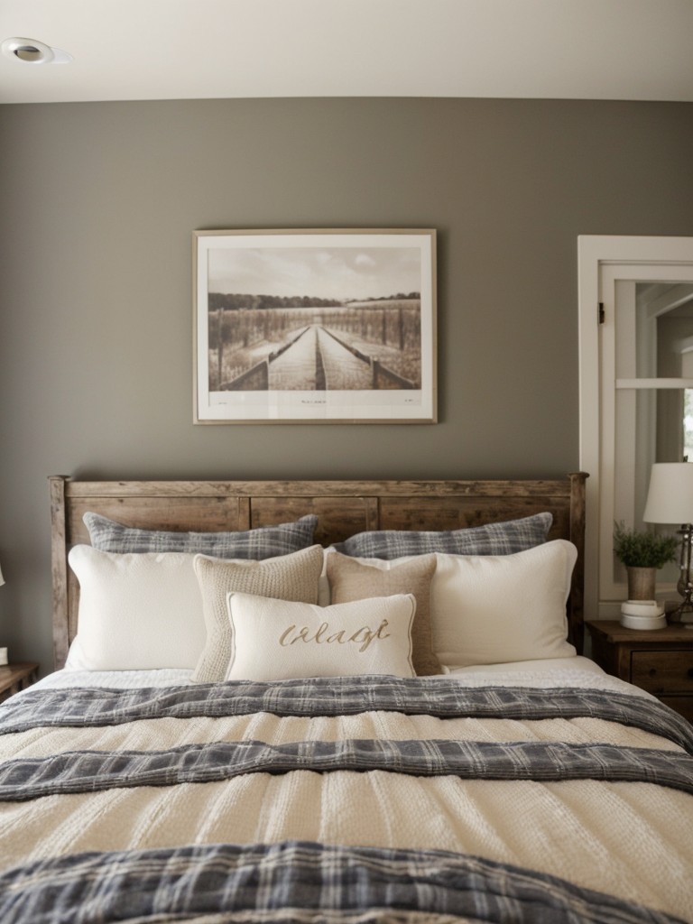 Stylish Farmhouse Bedroom: Layered Patterns for Cozy Vibes