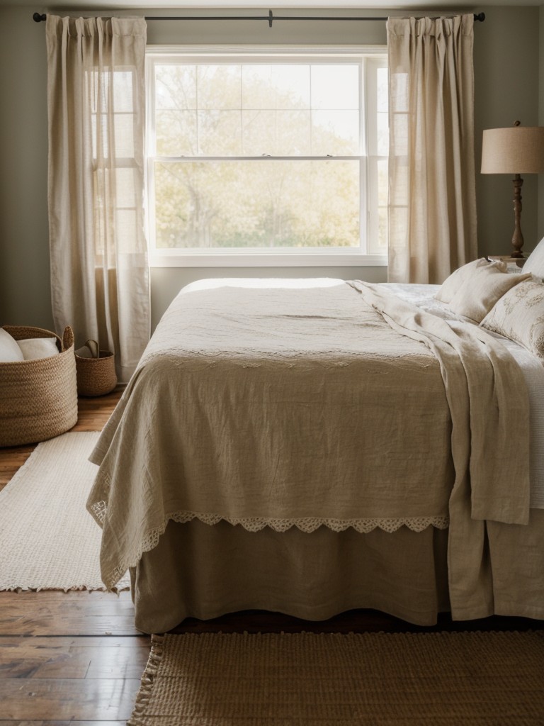 Farmhouse Bedroom: Textured Window Treatments for a Cozy Retreat