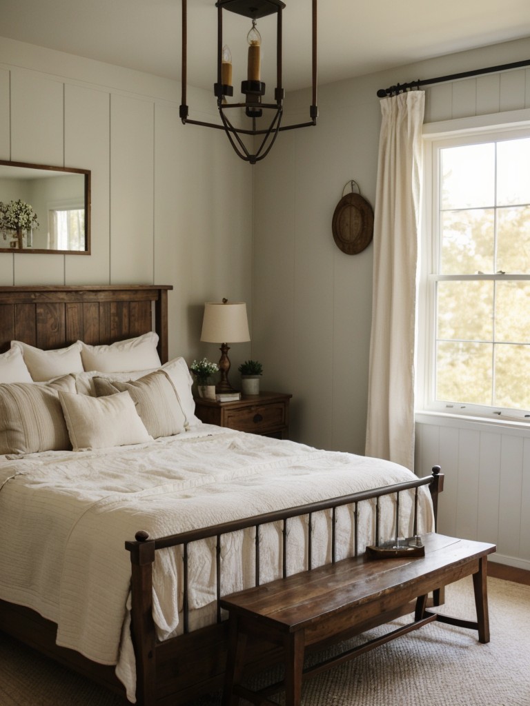 Farmhouse Bedroom Decor Ideas: Cozy & Stylish Lighting.