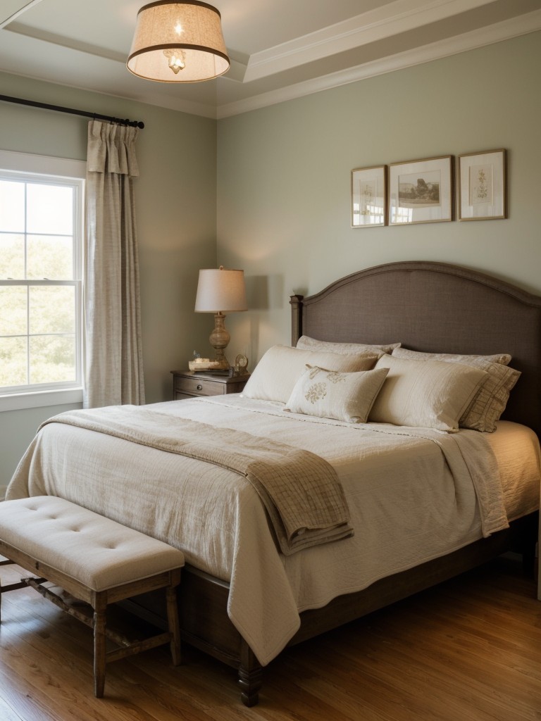 Vintage-inspired lighting tips for a cozy country bedroom!