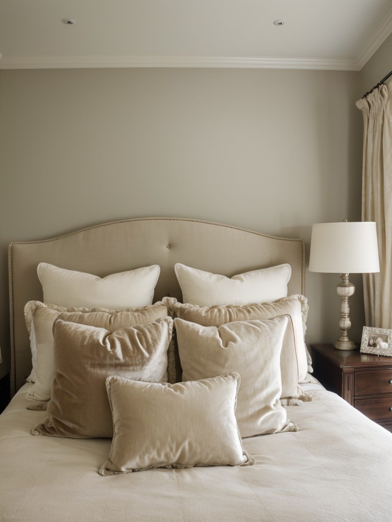 Country Chic Bedroom: Elevate with Velvet Curtains & Plush Headboard