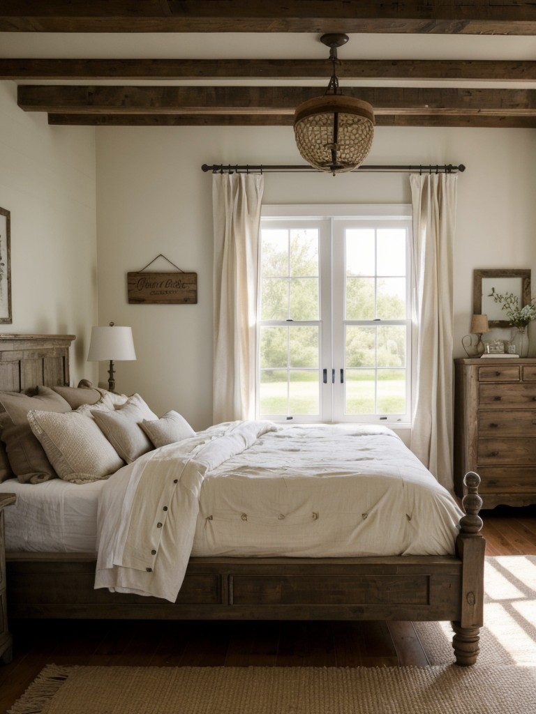 Cozy Farmhouse Vibes: Rustic-Chic Bedroom Decor Inspiration