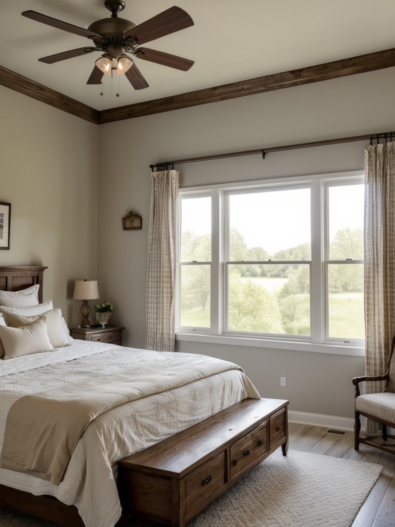 Cozy Country Vibes: Add a Chic Ceiling Fan to Your Bedroom!