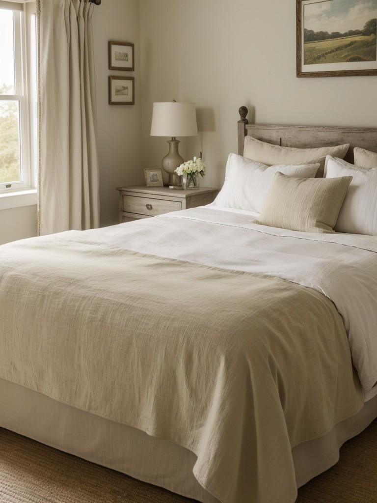 Cosy Country Bedroom: Elevate your space with high-quality bedding & linens!