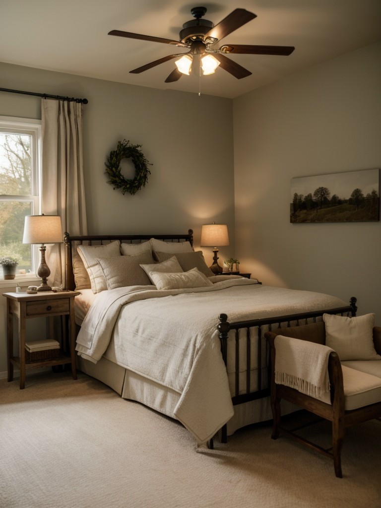 Country Chic: Cozy Bedroom Lighting for an Inviting Atmosphere.