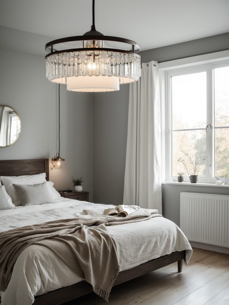 Scandinavian Bedroom Retreat: Cozy & Minimal with Unique Lighting