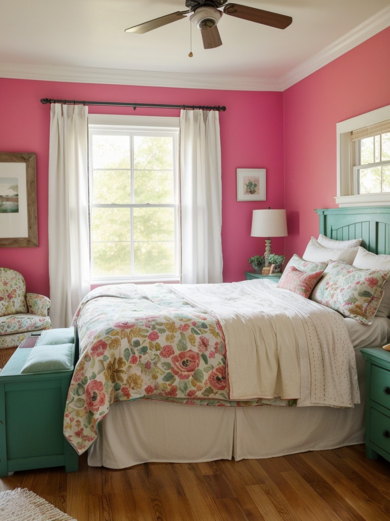 Colorful Farmhouse: Bedroom Decor Ideas for a Playful Vibe!