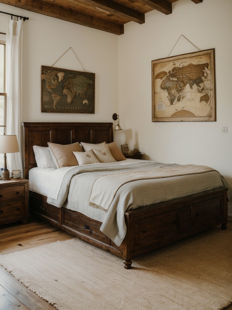 Travel-inspired apartment: Create a wanderlust haven with rustic country bedroom décor!