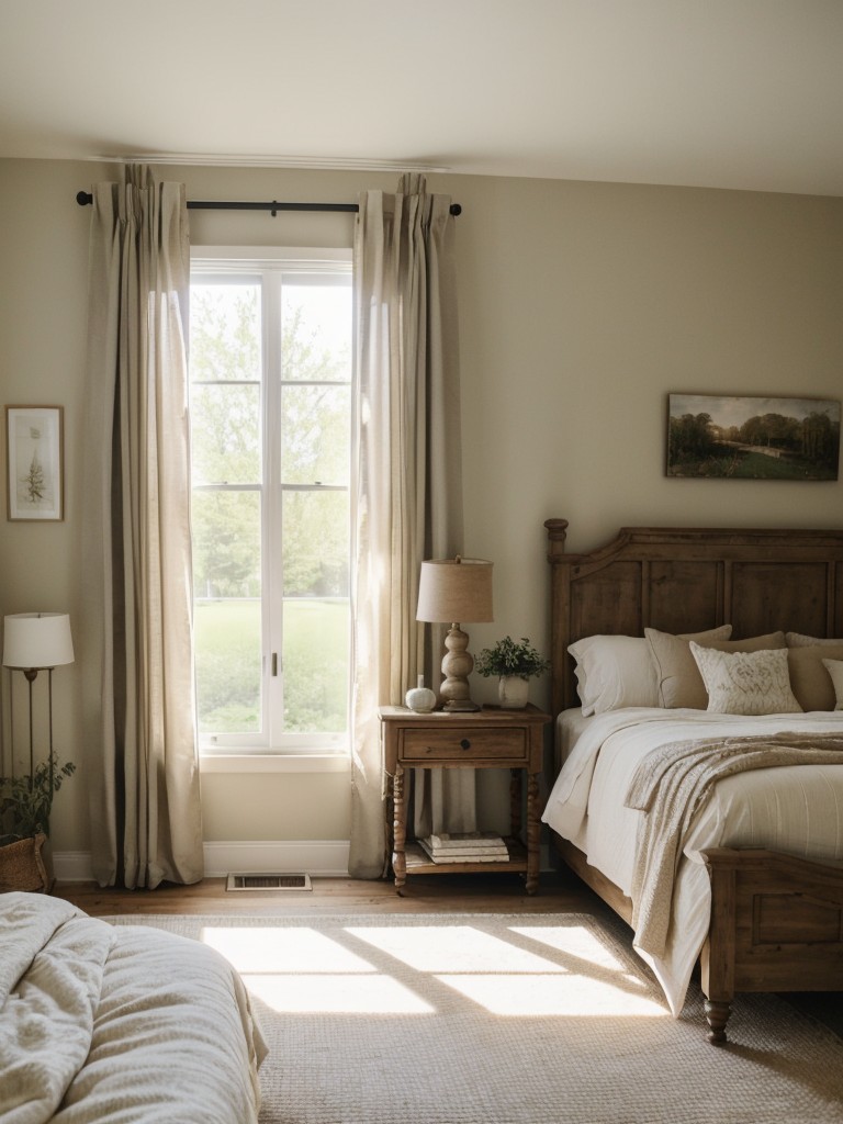 Farmhouse-Inspired Bedroom: Light & Airy Retreat