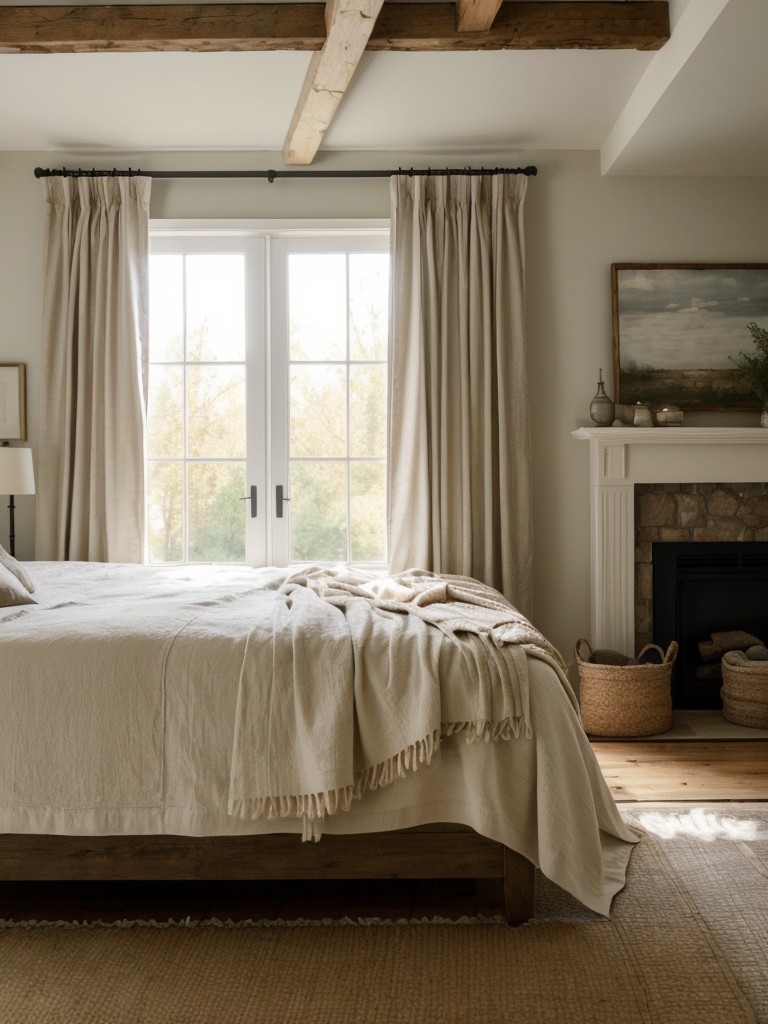 Cozy & Natural Apartment Bedroom: Add Soft Textiles for an Inviting Atmosphere!