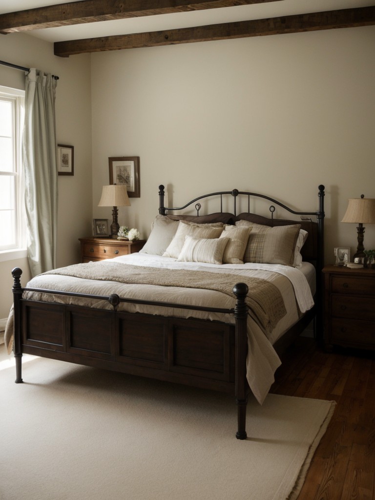 Vintage Charm: Cozy Country Bedroom Ideas with Wrought-Iron Beds