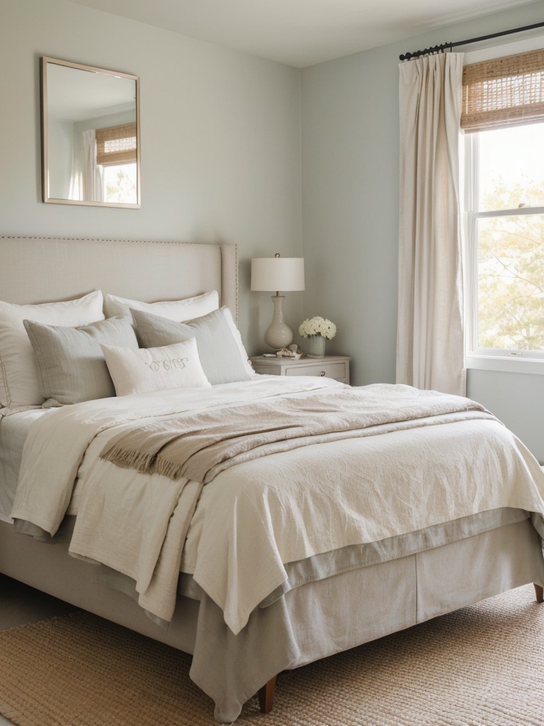 Country Chic: Dreamy Bedroom with Neutral Tones & Soft Pastels