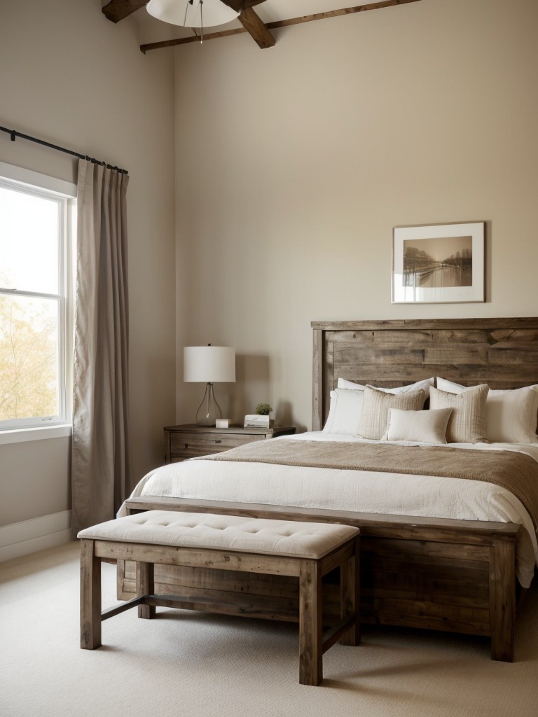 Cozy Apartment Retreat: Rustic Country Bedroom Decor Ideas.