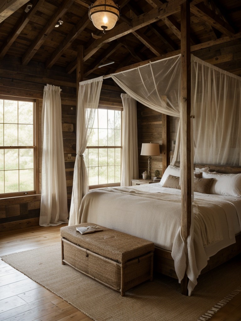 Cozy Rustic Bedroom Ideas: Create a Romantic Country Escape with Canopy Beds