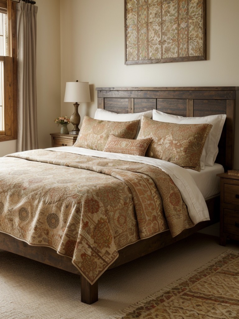 Cozy Country Bedroom: Mix Patterns & Textures for an Eclectic Vibe