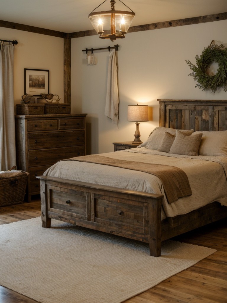 Cozy Rustic Bedroom: Embrace the timeless charm of country living with these decorating ideas.