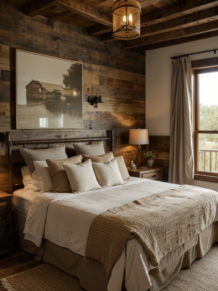 Cozy Farmhouse Vibes: Stylish Rustic Bedroom Decor.