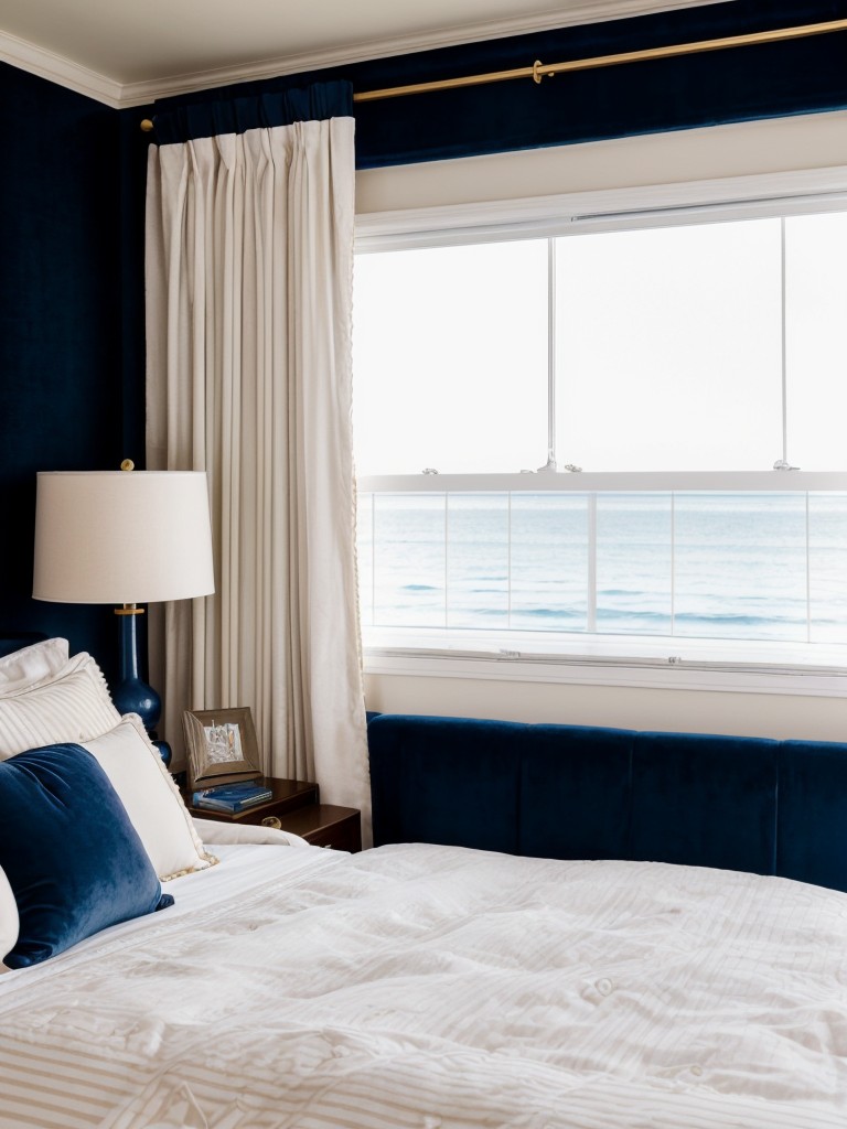 Seaside chic: Transform your apartment with nautical-inspired bedroom decor!