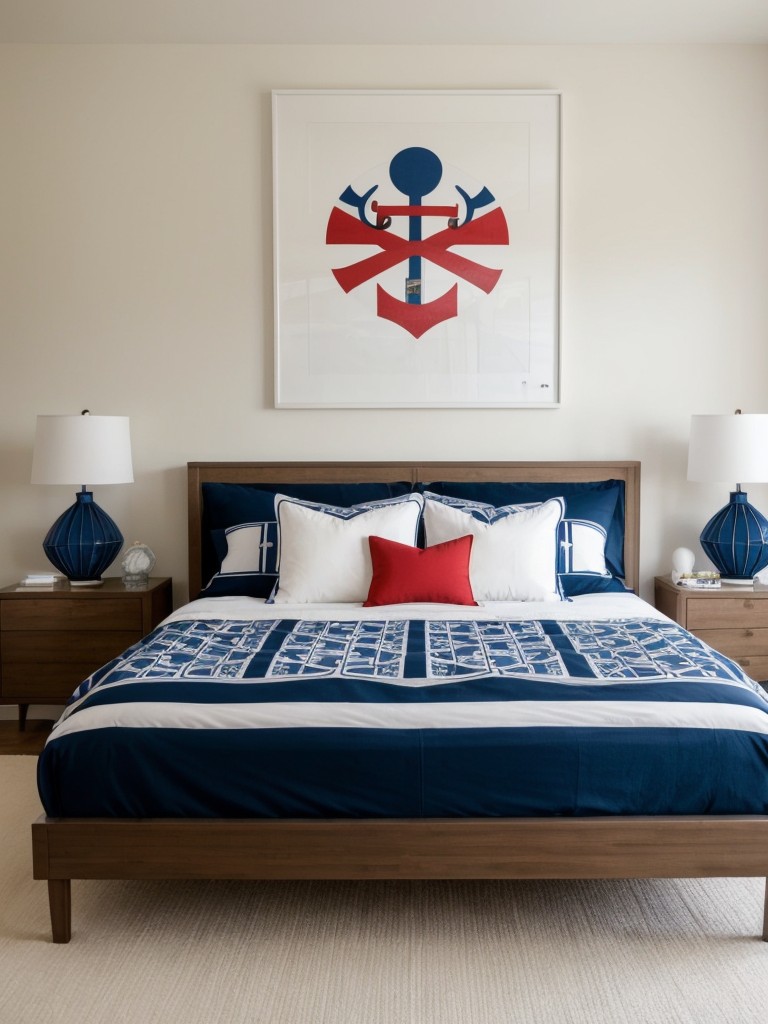 Seascape Serenity: Stylish apartment decor with nautical flair!