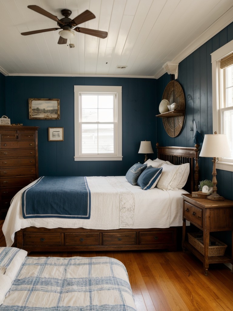 Sail Away to Vintage Charm: Nautical Bedroom Decor Ideas