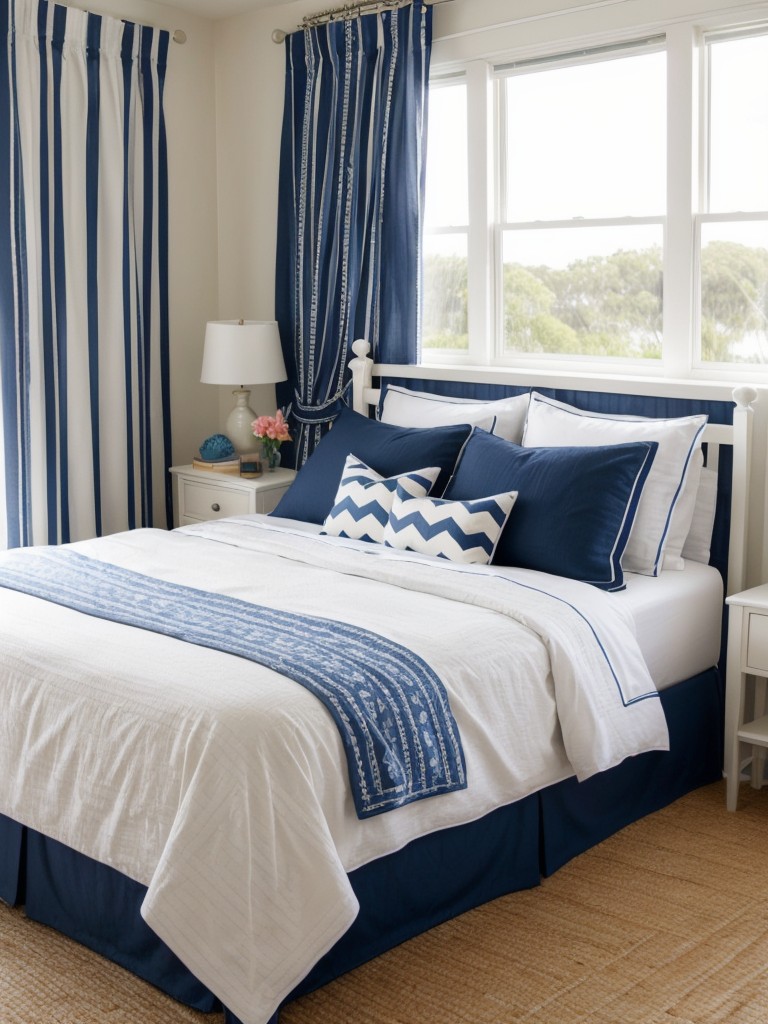 Anchor your Bedroom with Seascape Vibes! Try Stripes, Florals, & Herringbone Rugs!