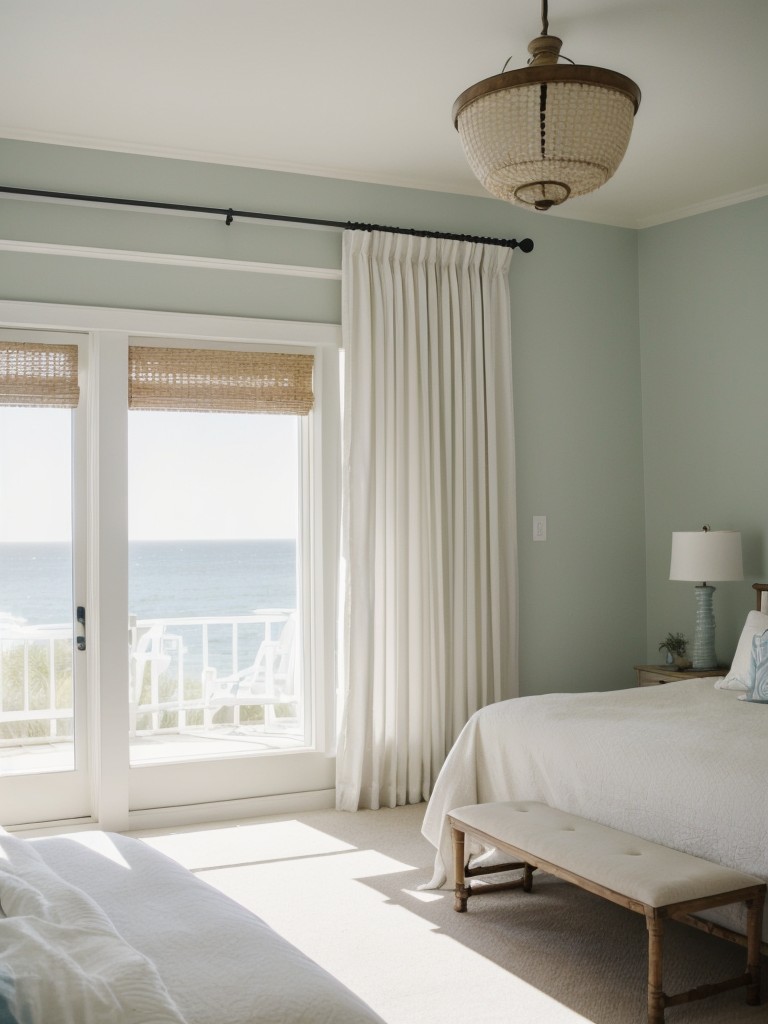 Coastal Cool: Sheer Curtains for an Airy Apartment Bedroom