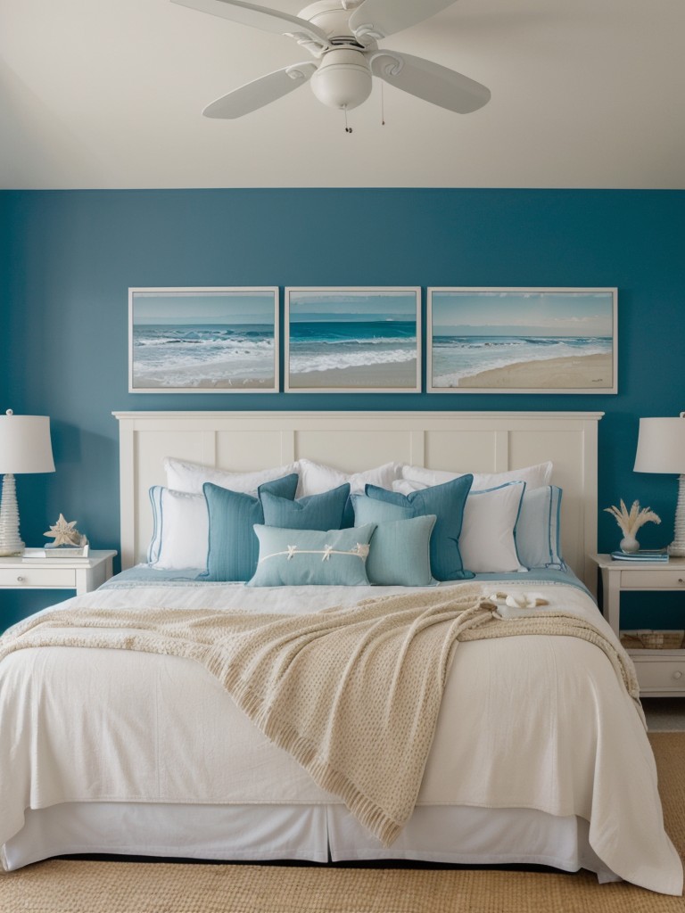 Seascape Splendor: Transform Your Bedroom with Coastal Art