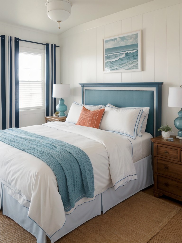 Coastal Vibes for Your Apartment: Nautical Bedroom Decor Ideas