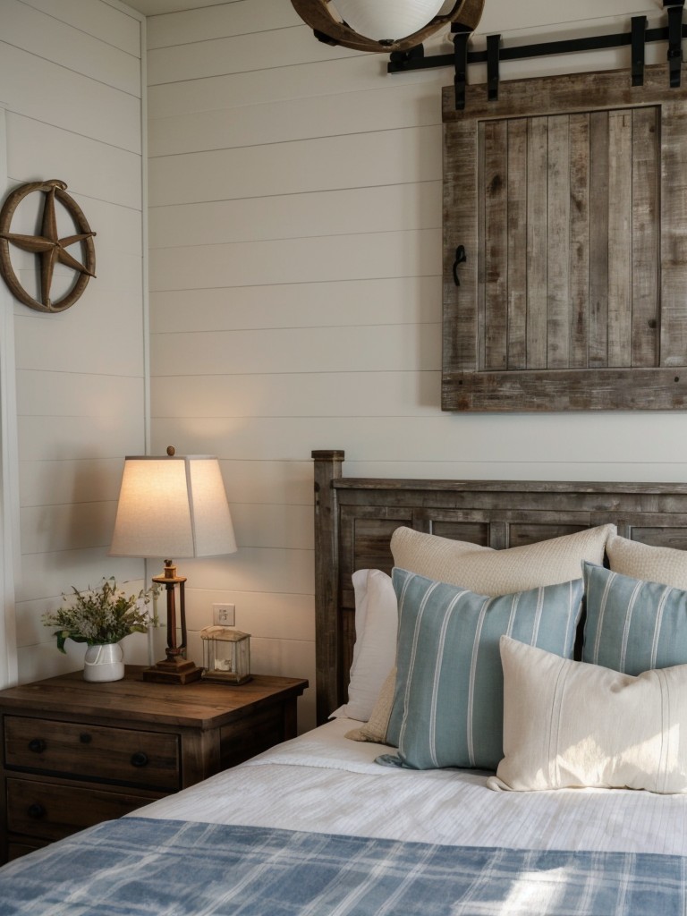 Rustic Nautical Bedroom: Sail into Coziness with Farmhouse Vibes!