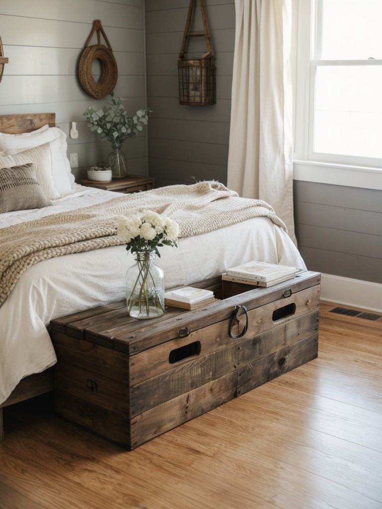 Cozy Nautical Bedroom: Rustic Farmhouse Style & Vintage Touches